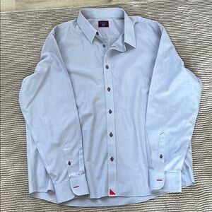 Men's Light Blue Button-Up Shirt